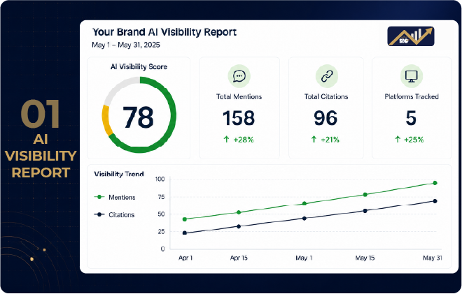 AI search visibility performance report