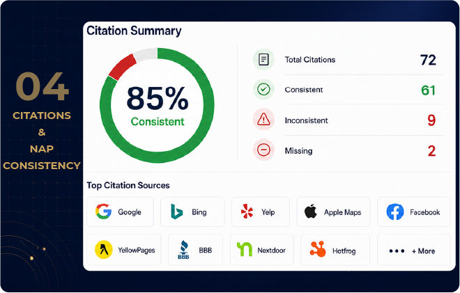Local citations and NAP consistency